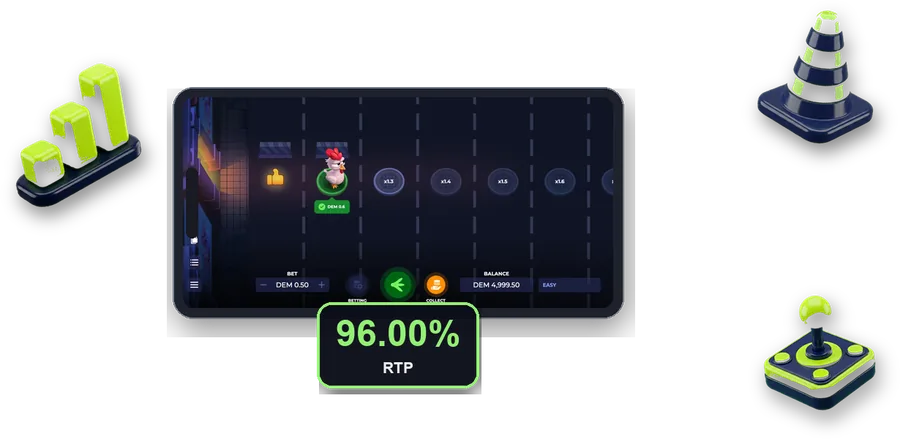 Uncrossable Rush on screen with the key figures of this section