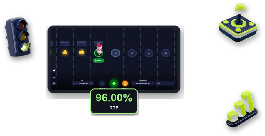 Uncrossable Rush on screen with the key figures of this section