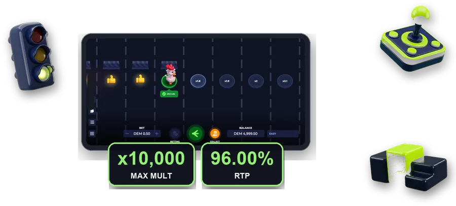 Uncrossable Rush on screen with the key figures of this section