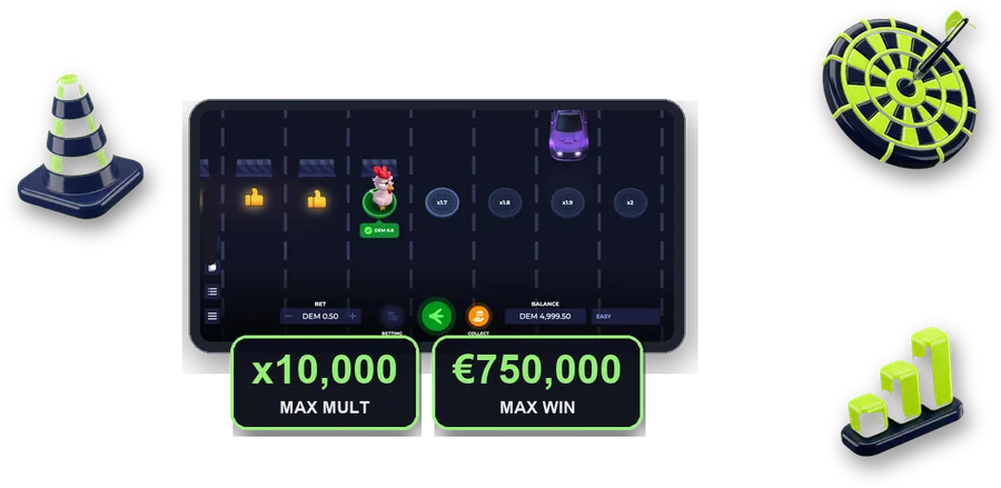 Uncrossable Rush on screen with the key figures of this section