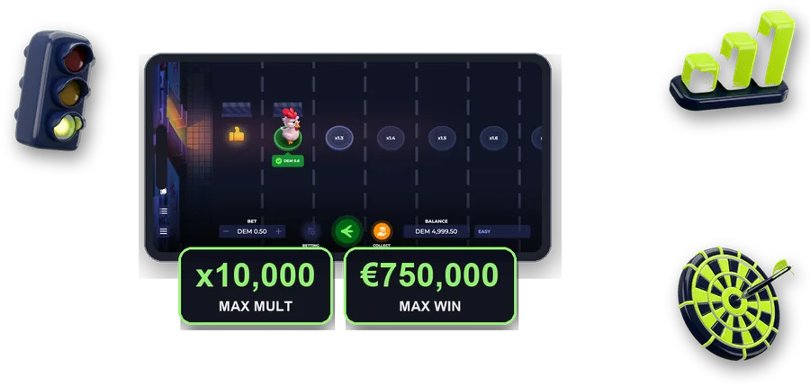 Uncrossable Rush on screen with the key figures of this section