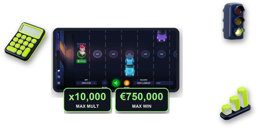 Uncrossable Rush on screen with the key figures of this section